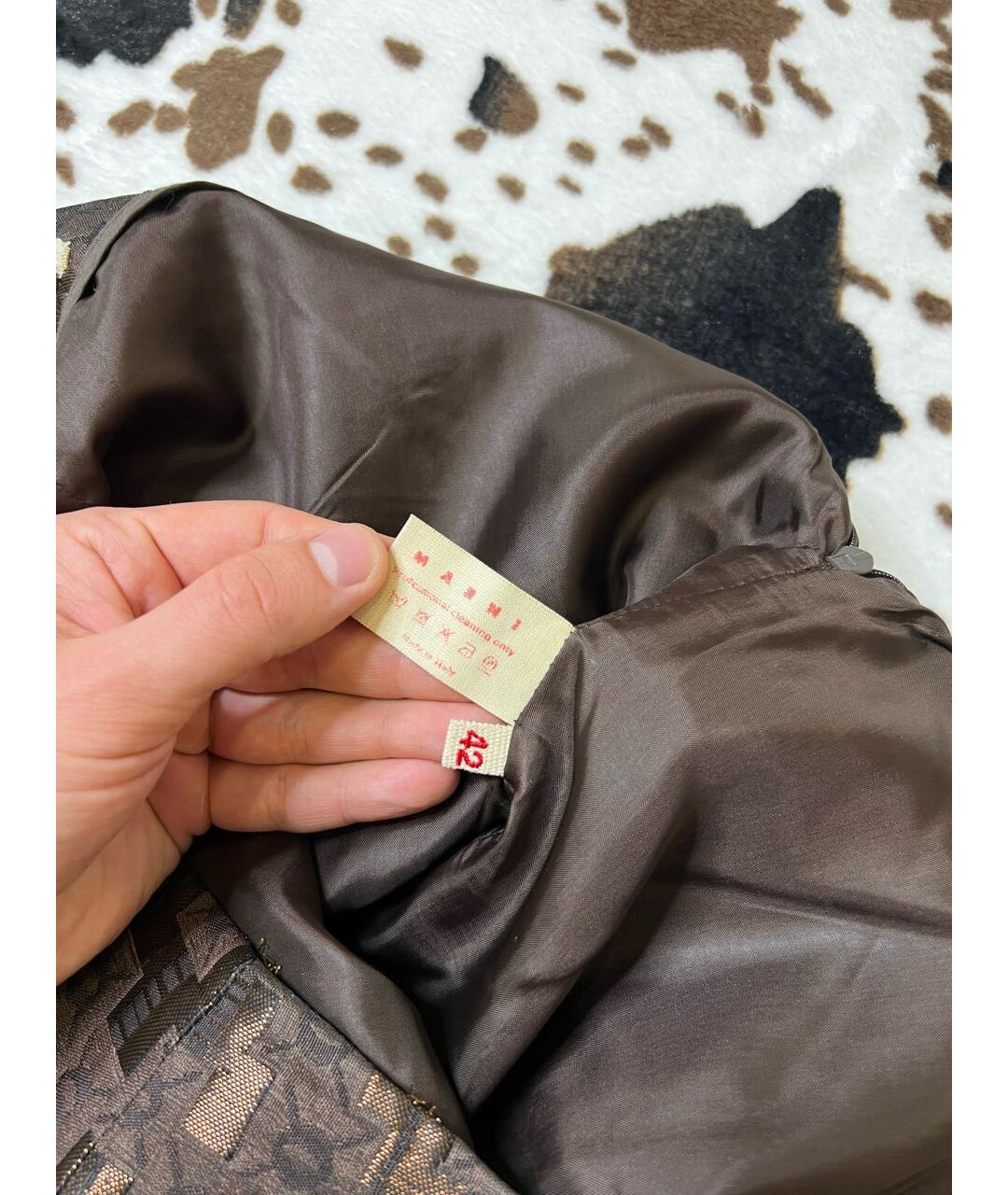 MARNI Коричневая юбка миди, фото 6