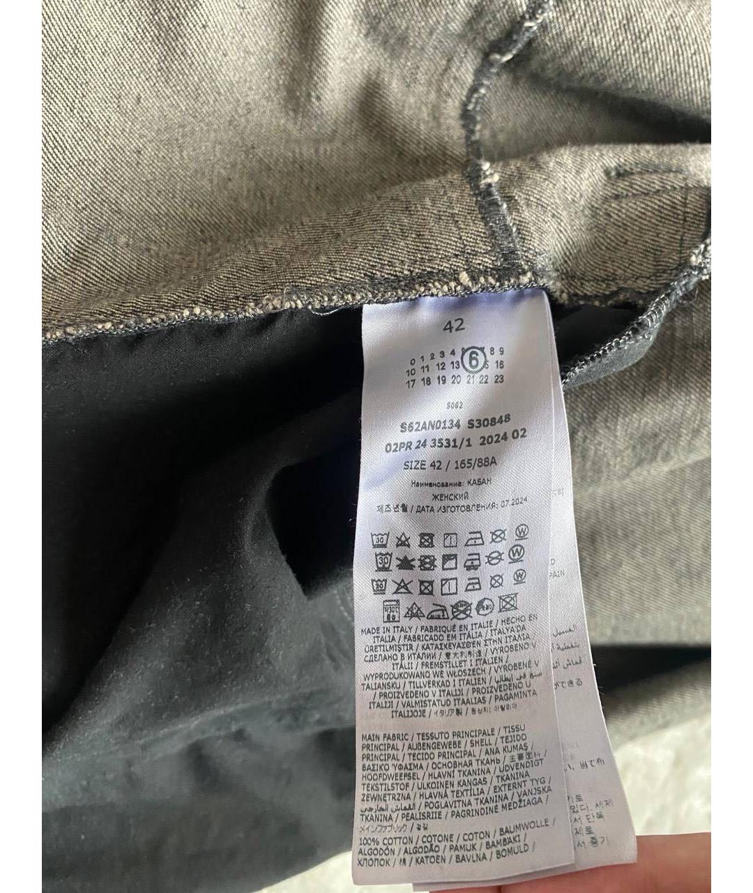 MAISON MARGIELA Антрацитовая деним рубашка, фото 6