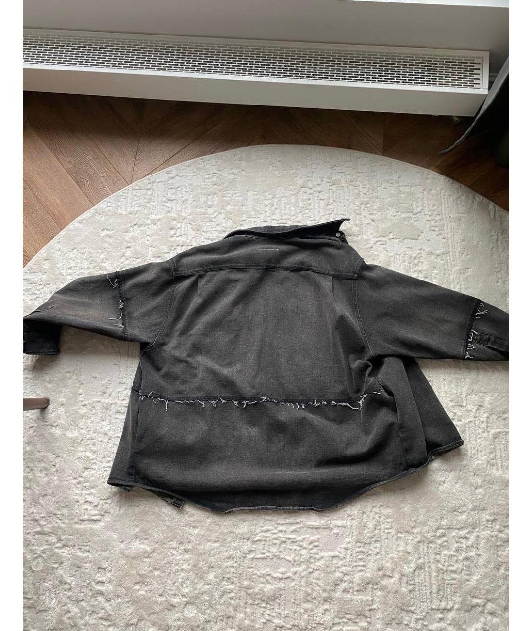 MAISON MARGIELA Антрацитовая деним рубашка, фото 2