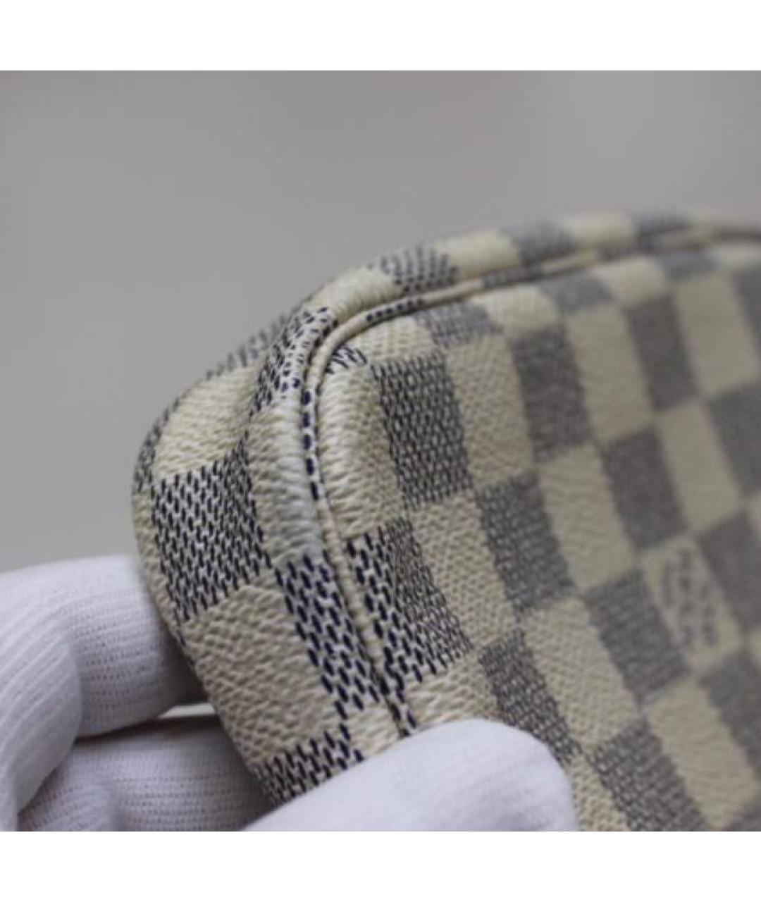 LOUIS VUITTON Белая канва сумка с короткими ручками, фото 7