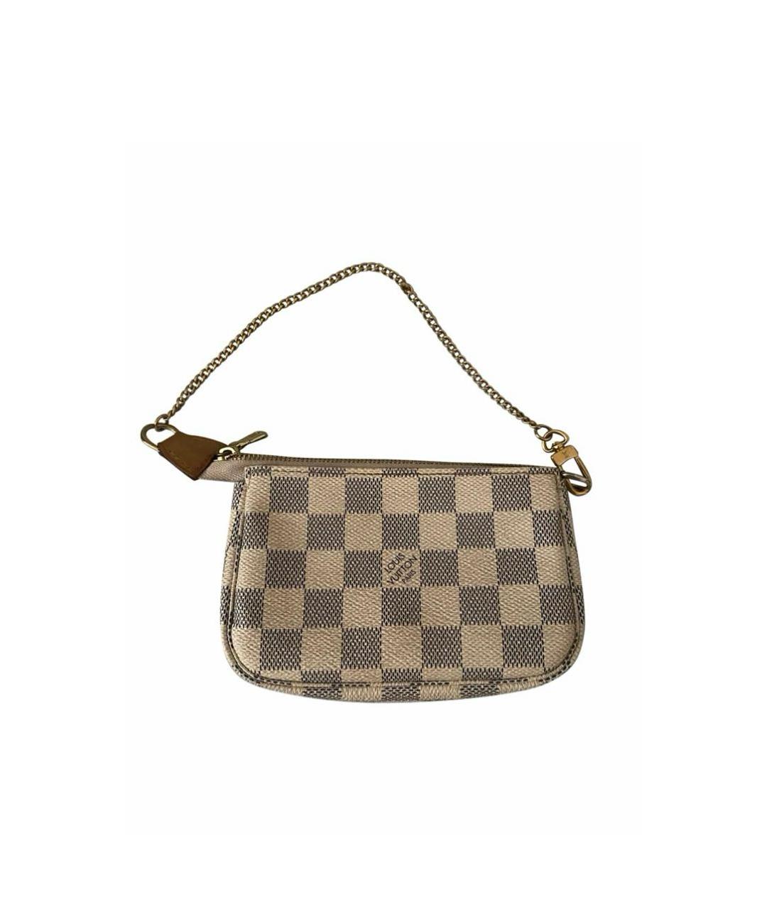 LOUIS VUITTON Белая канва сумка с короткими ручками, фото 9