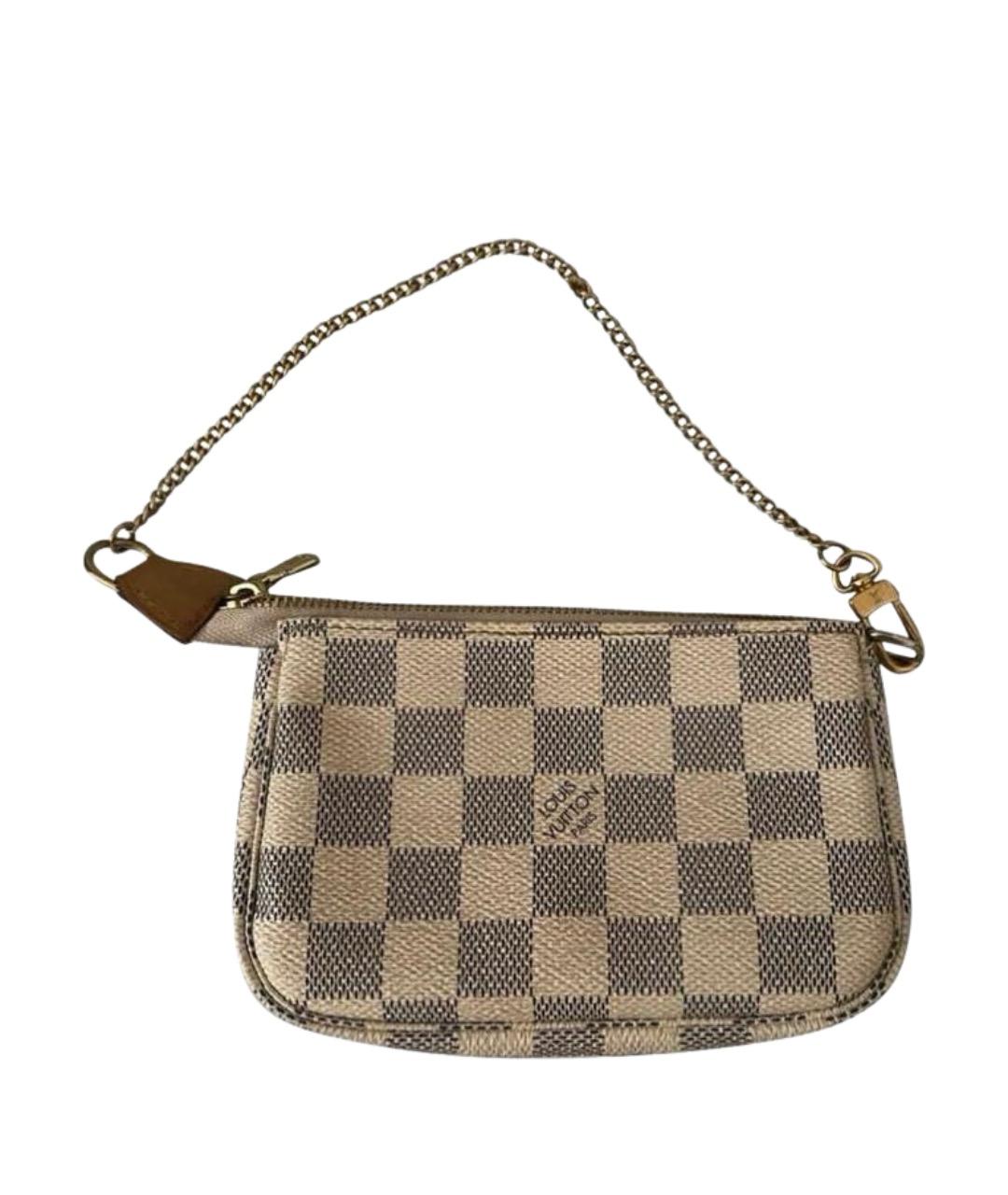 LOUIS VUITTON Белая канва сумка с короткими ручками, фото 1