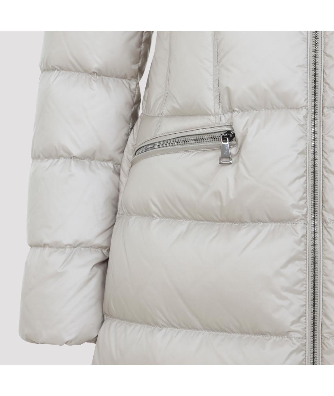 MONCLER Белый полиамидовый пуховик, фото 3