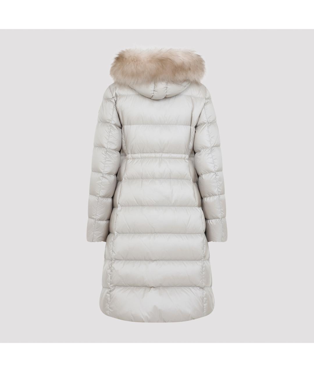 MONCLER Белый полиамидовый пуховик, фото 2