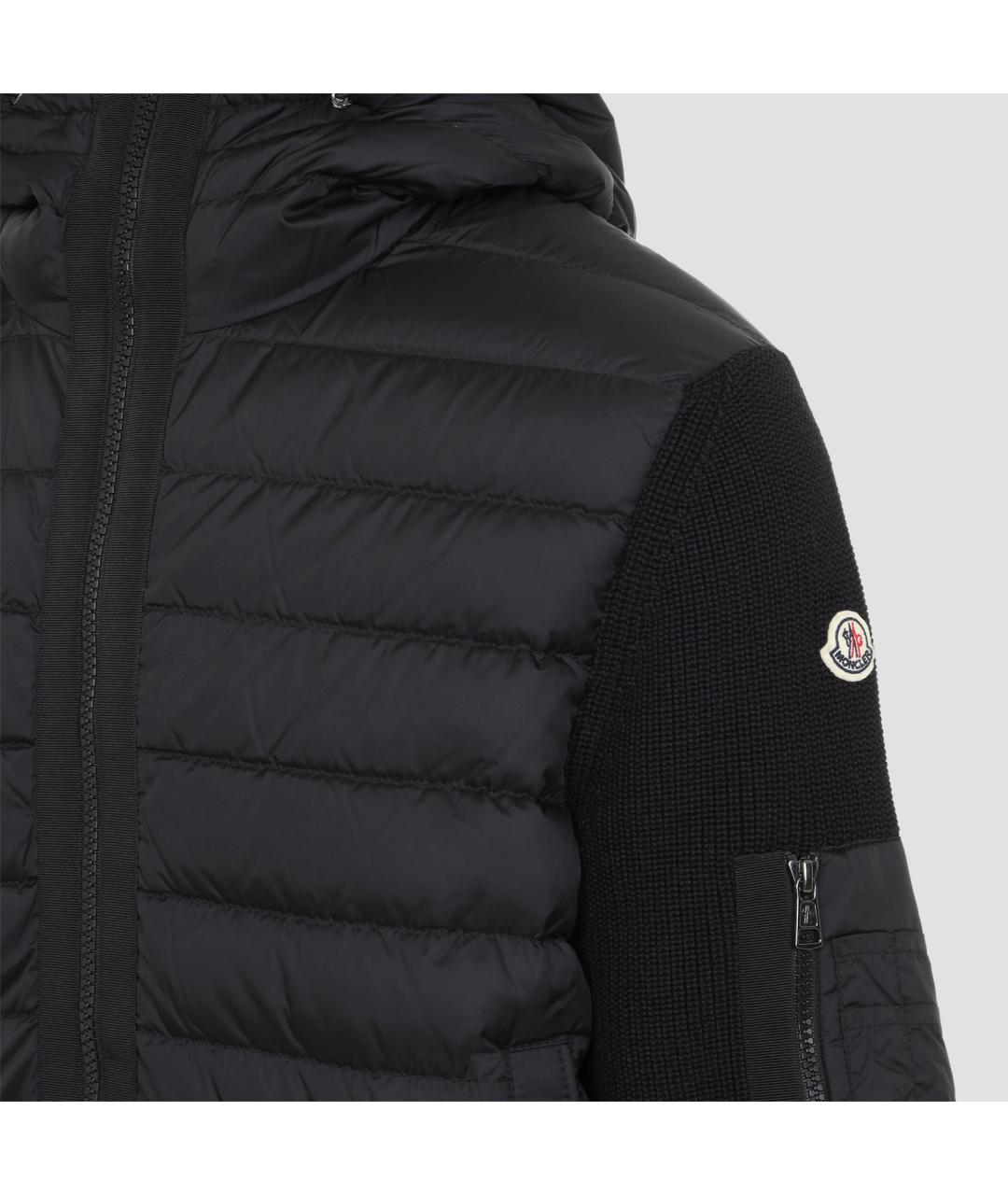 MONCLER Черная полиамидовая куртка, фото 5