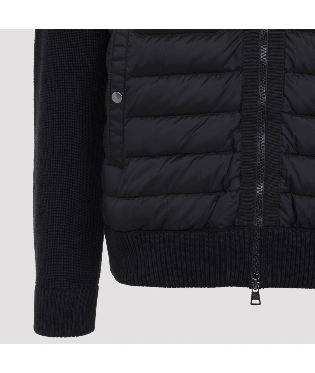MONCLER Черная полиамидовая куртка, фото 4