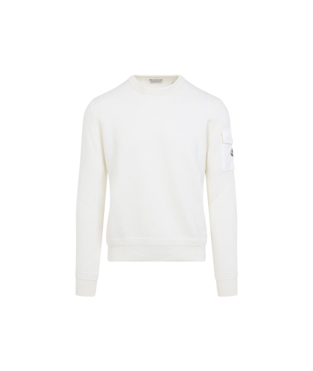 MONCLER Белый шерстяной джемпер / свитер, фото 1