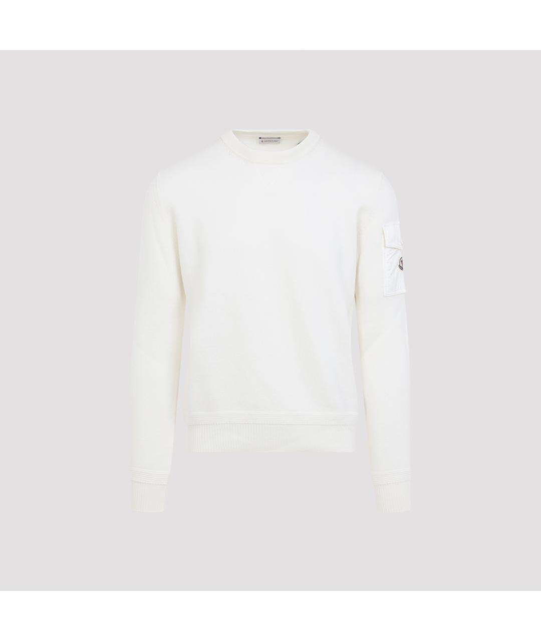 MONCLER Белый шерстяной джемпер / свитер, фото 2