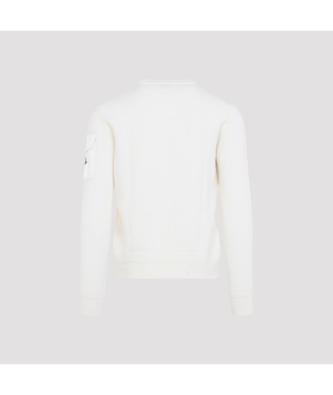 MONCLER Белый шерстяной джемпер / свитер, фото 3