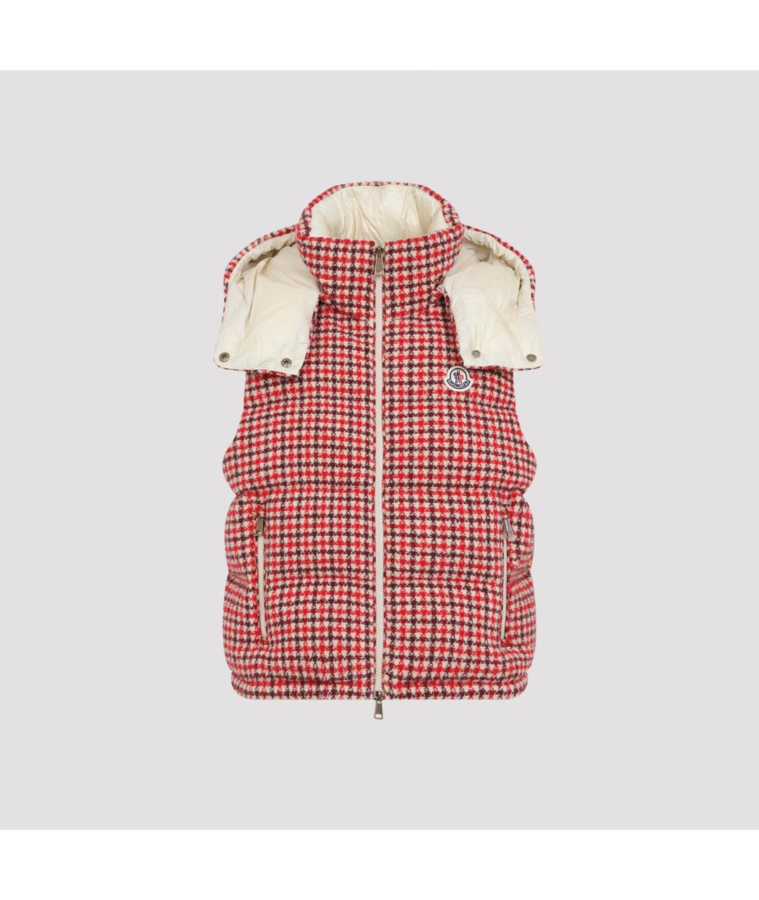 MONCLER Красный шерстяной жилет, фото 2