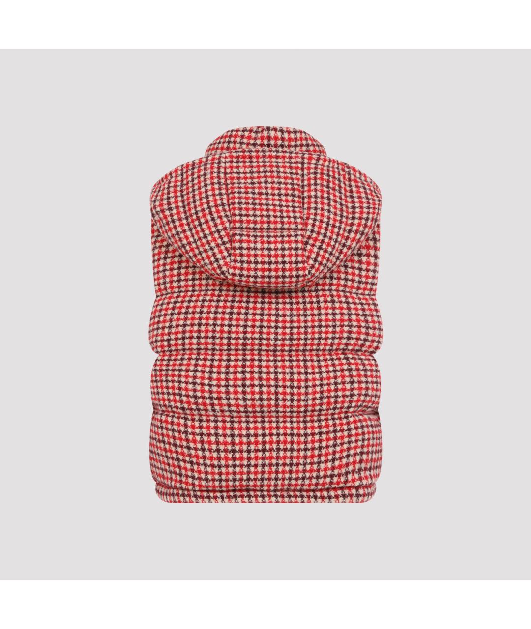 MONCLER Красный шерстяной жилет, фото 3