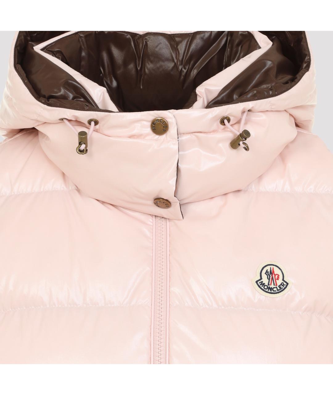 MONCLER Розовый полиамидовый жилет, фото 5
