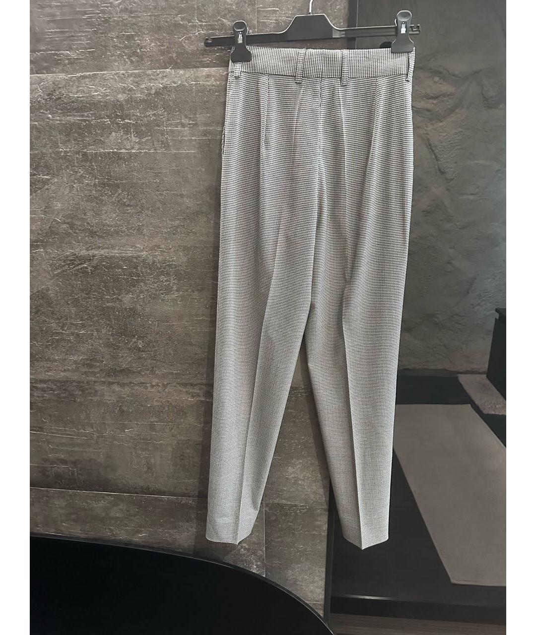 BALENCIAGA Мульти шерстяные прямые брюки, фото 2