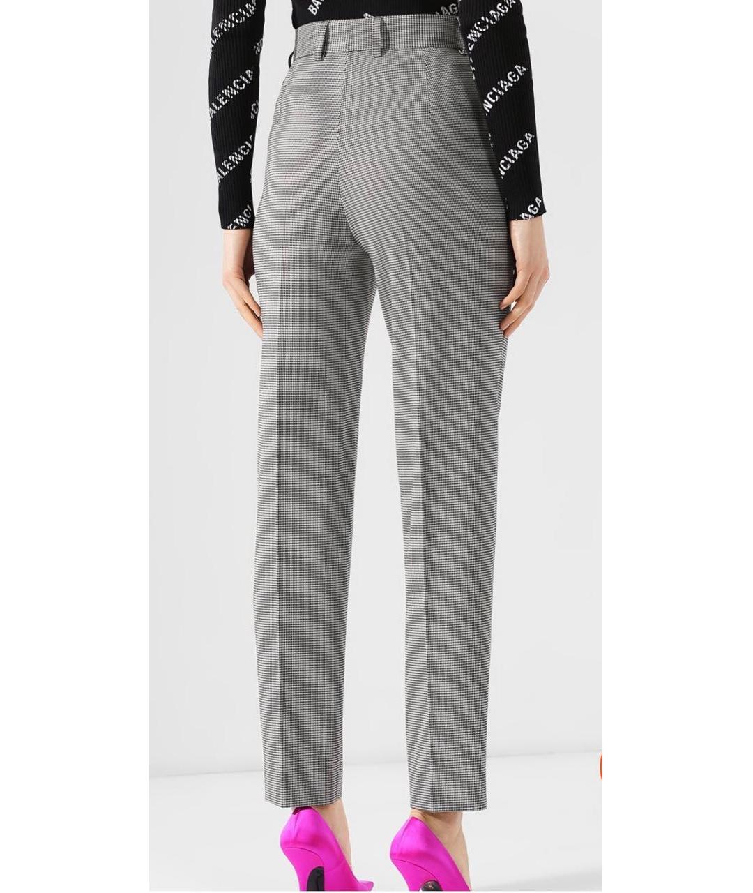 BALENCIAGA Мульти шерстяные прямые брюки, фото 8