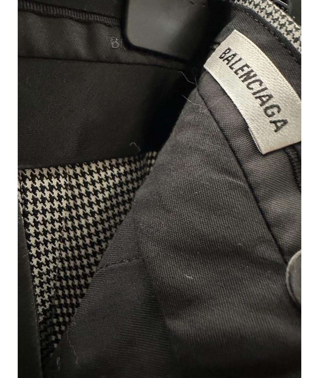 BALENCIAGA Мульти шерстяные прямые брюки, фото 5