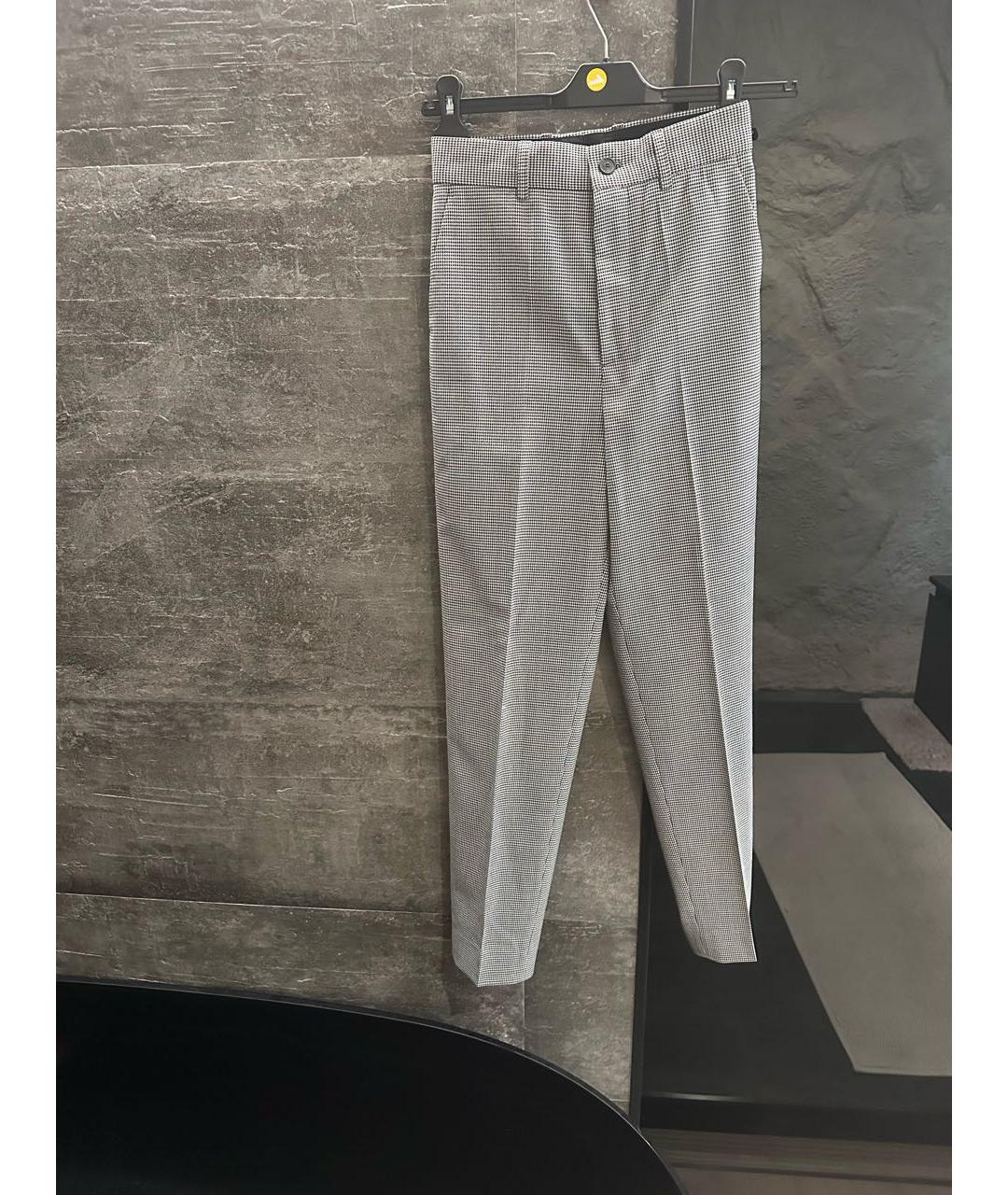 BALENCIAGA Мульти шерстяные прямые брюки, фото 6