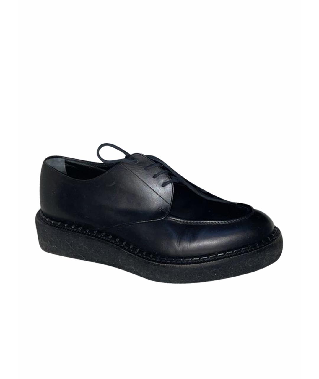 JIL SANDER Черные кожаные туфли, фото 1