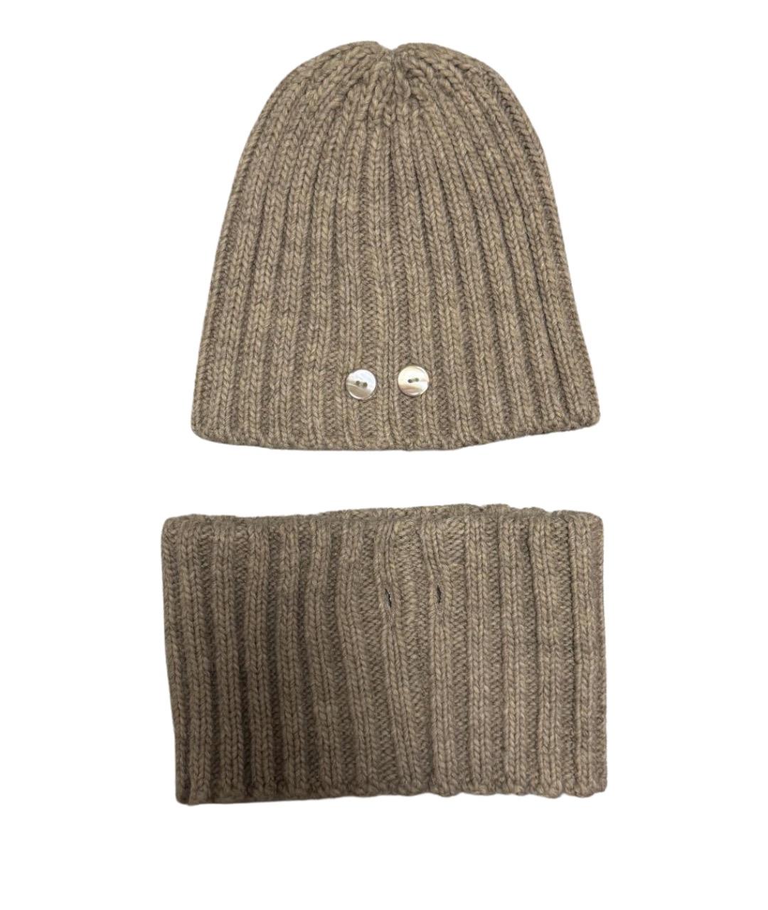 MAX MARA Бежевая шерстяная шапка, фото 1
