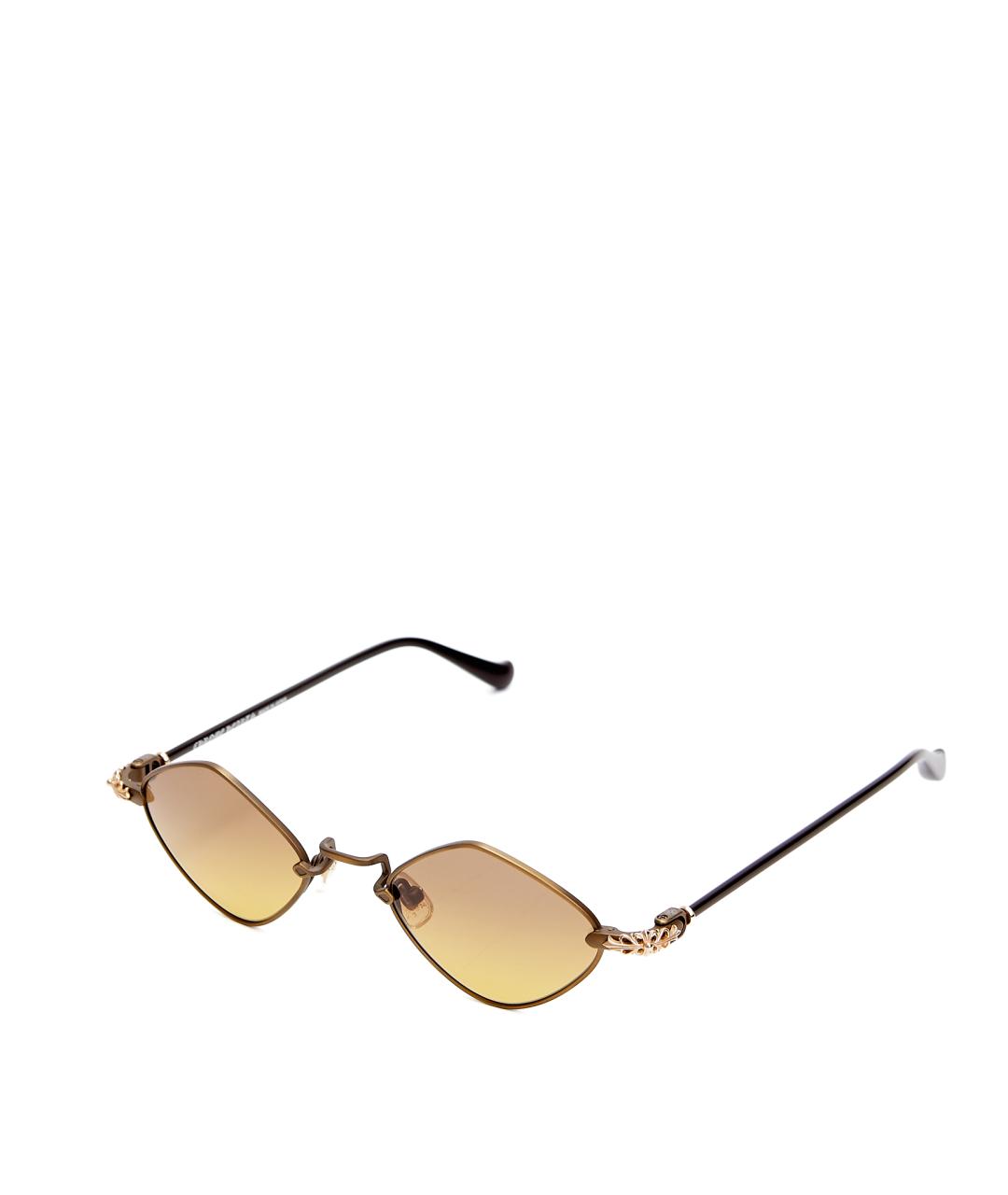 CHROME HEARTS Коричневые металлические солнцезащитные очки, фото 2