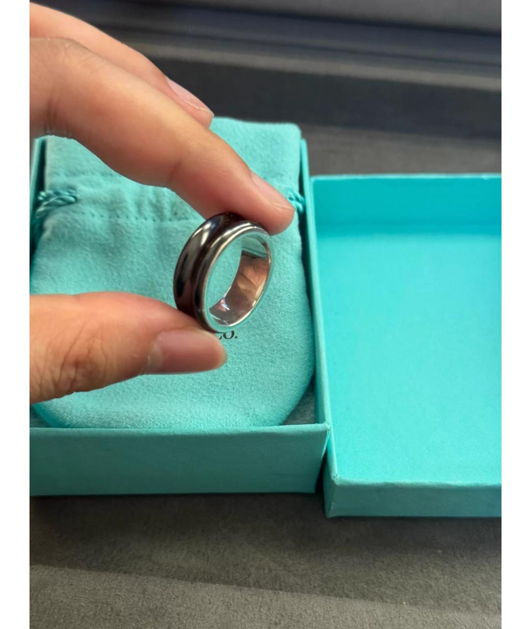 TIFFANY&CO Черное серебряное кольцо, фото 6