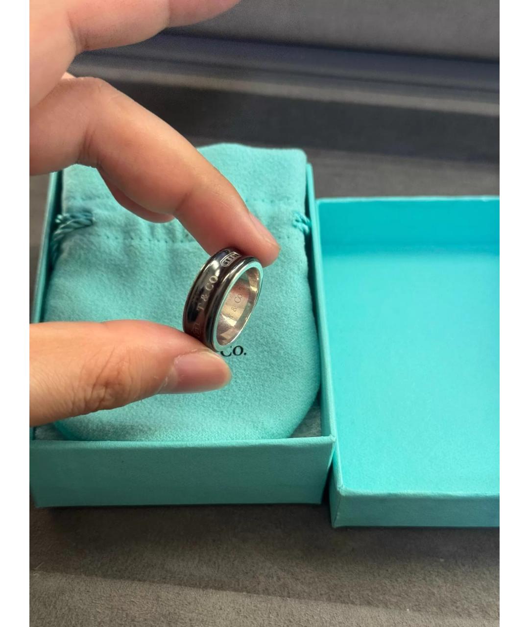 TIFFANY&CO Черное серебряное кольцо, фото 4