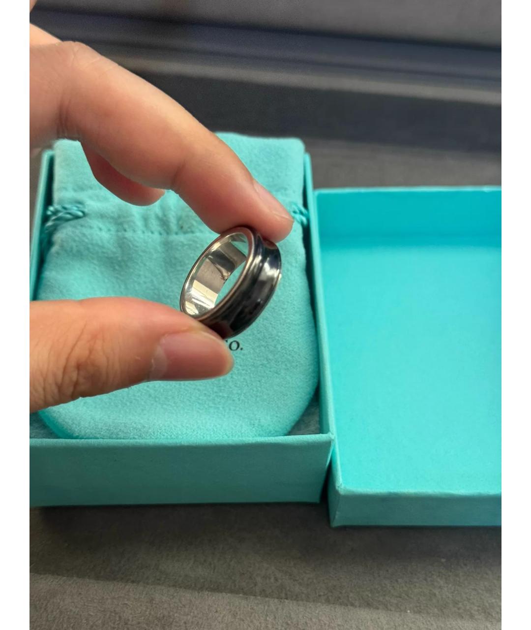 TIFFANY&CO Черное серебряное кольцо, фото 5