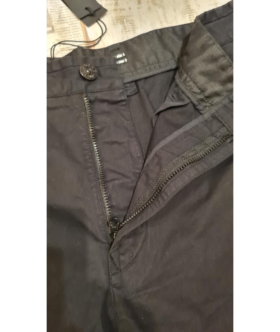 STONE ISLAND Черные хлопковые шорты, фото 4