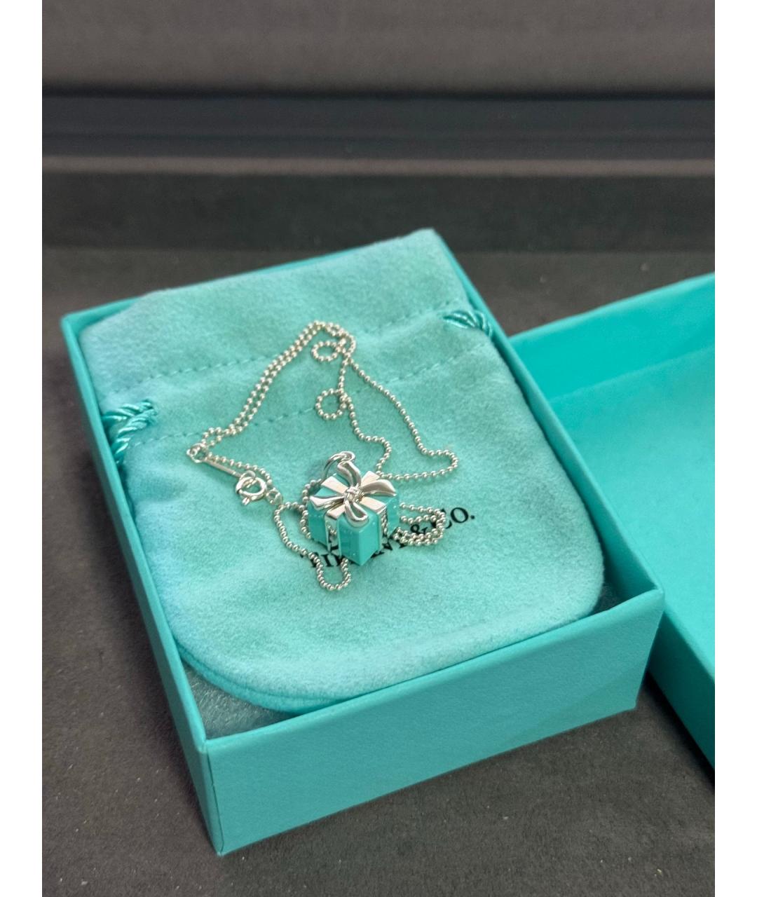 TIFFANY&CO Бирюзовое серебряное колье, фото 7