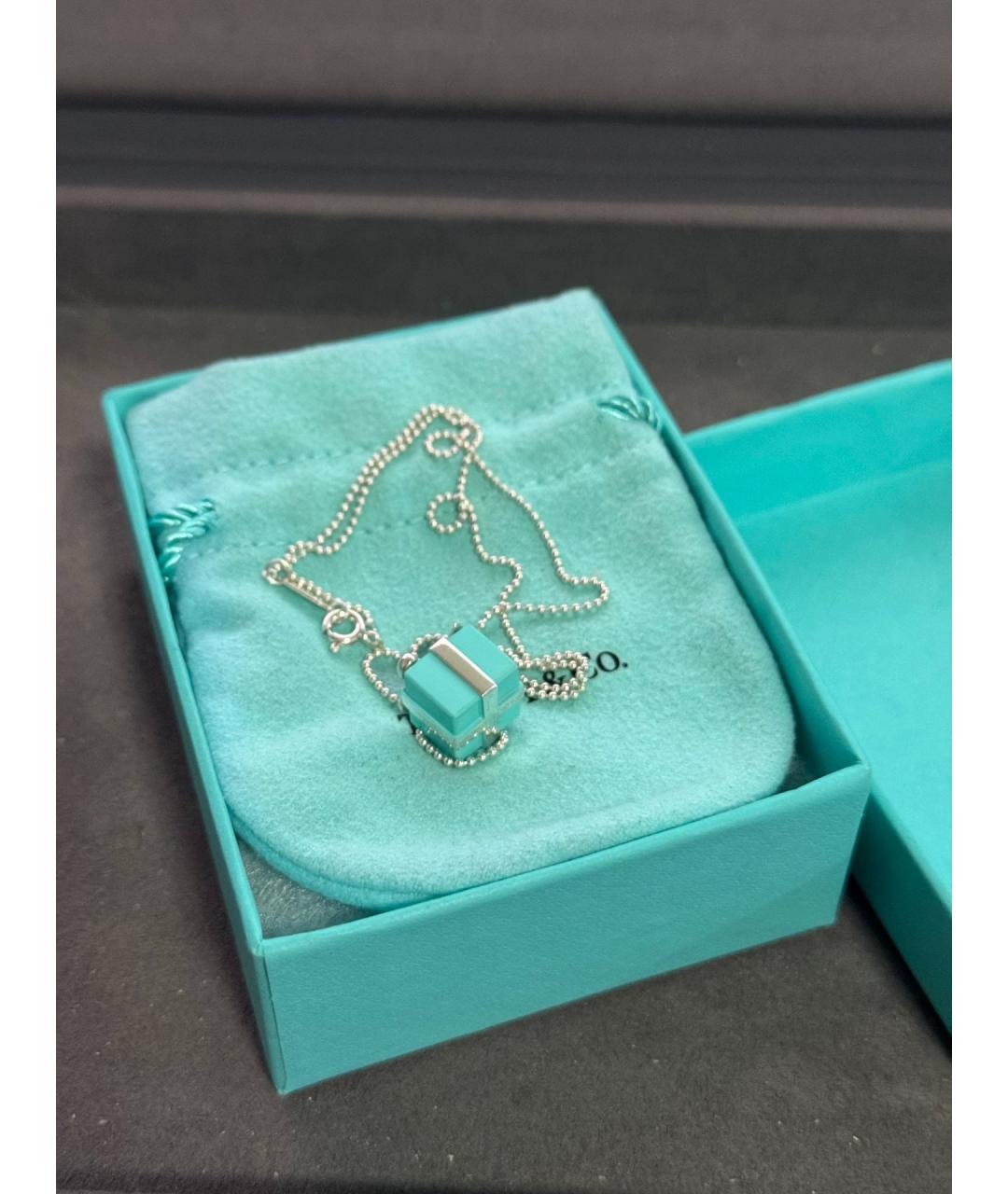 TIFFANY&CO Бирюзовое серебряное колье, фото 4