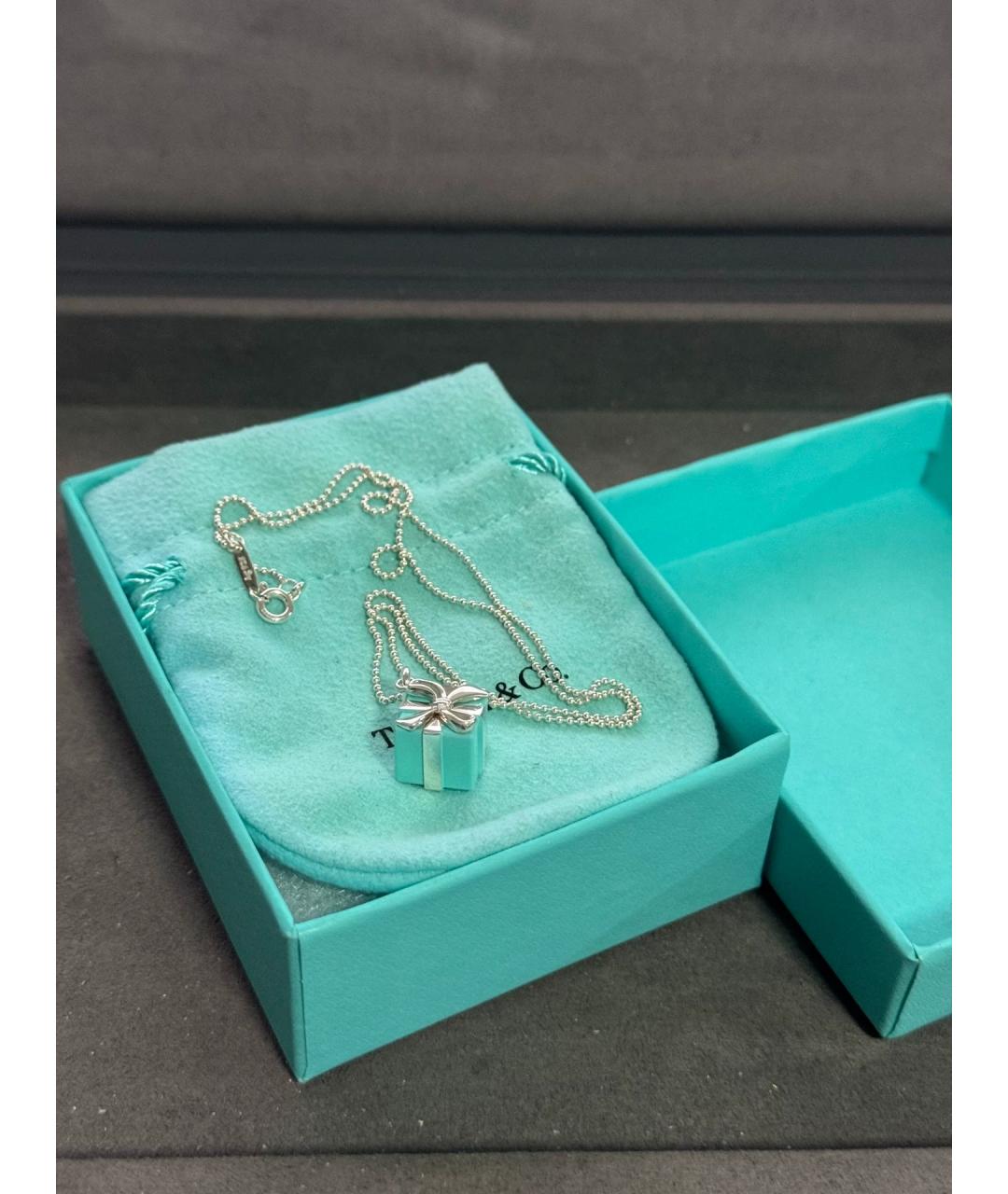 TIFFANY&CO Бирюзовое серебряное колье, фото 2