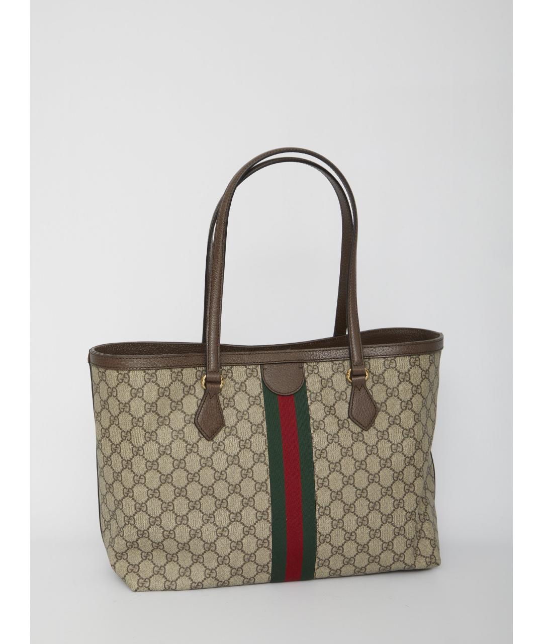GUCCI Бежевая канва сумка тоут, фото 2