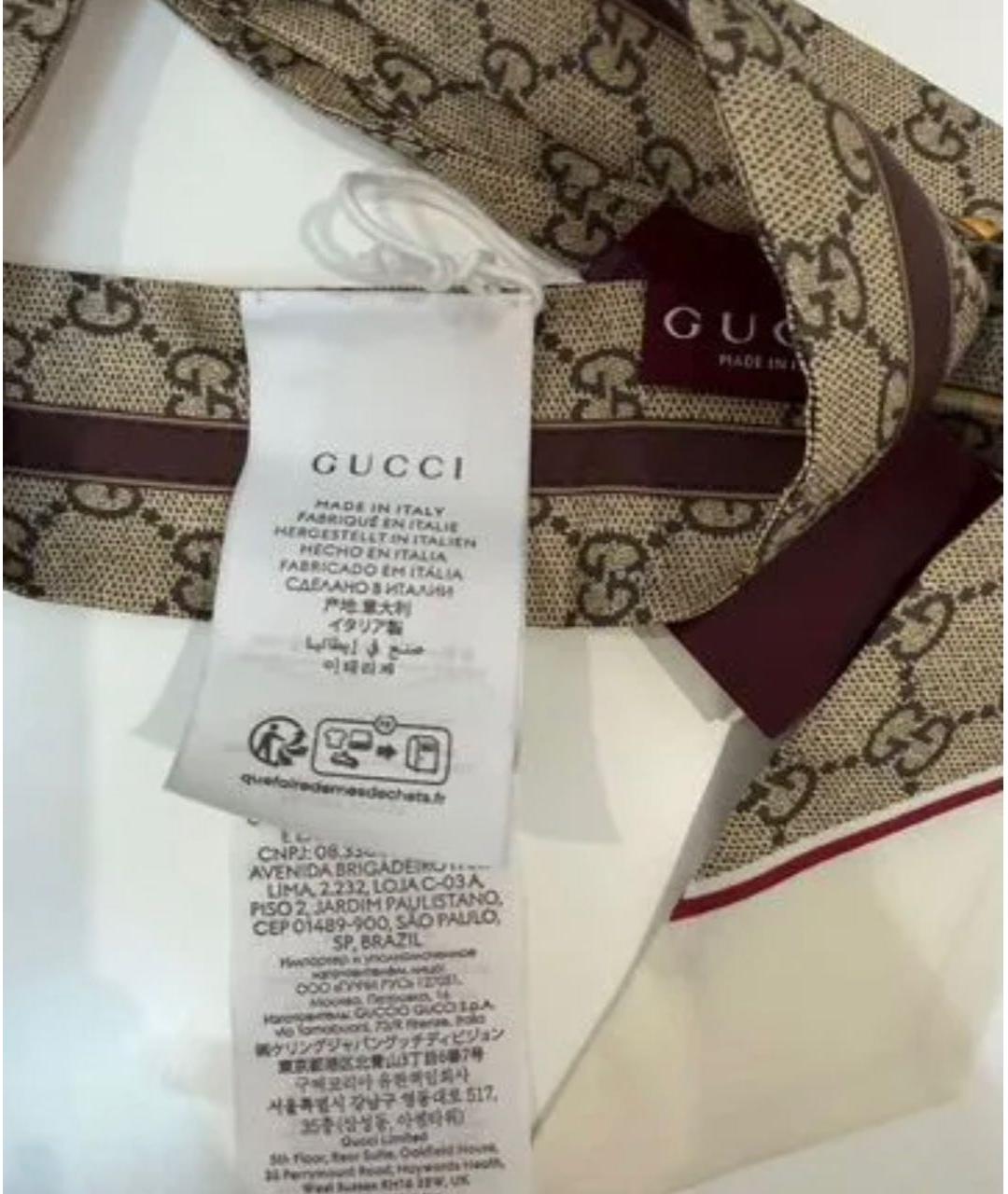 GUCCI Бежевый платок, фото 4
