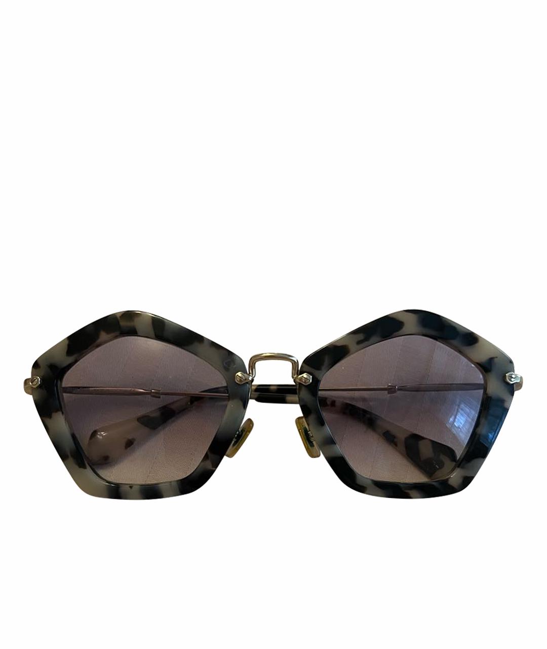 MIU MIU Серые пластиковые солнцезащитные очки, фото 1