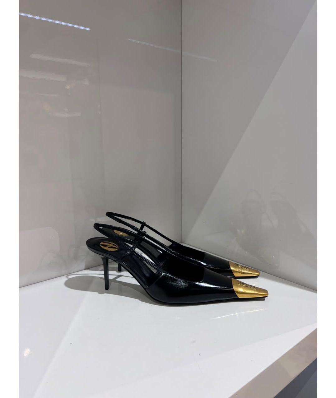 SAINT LAURENT Черные туфли из лакированной кожи, фото 2
