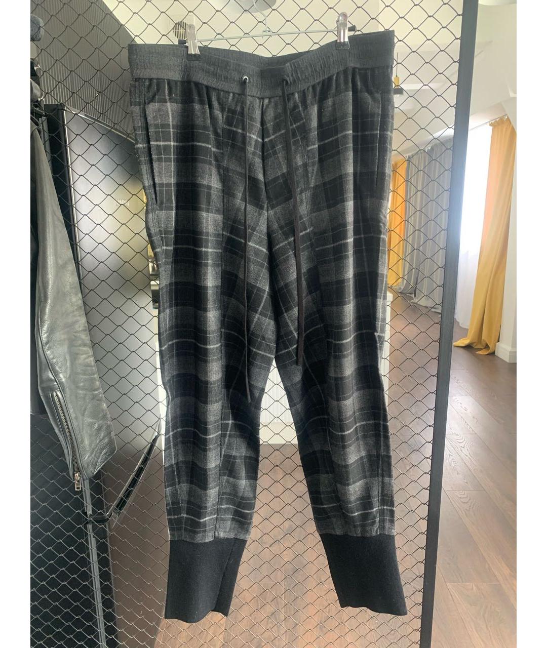 3.1 PHILLIP LIM Хаки шерстяные повседневные брюки, фото 6