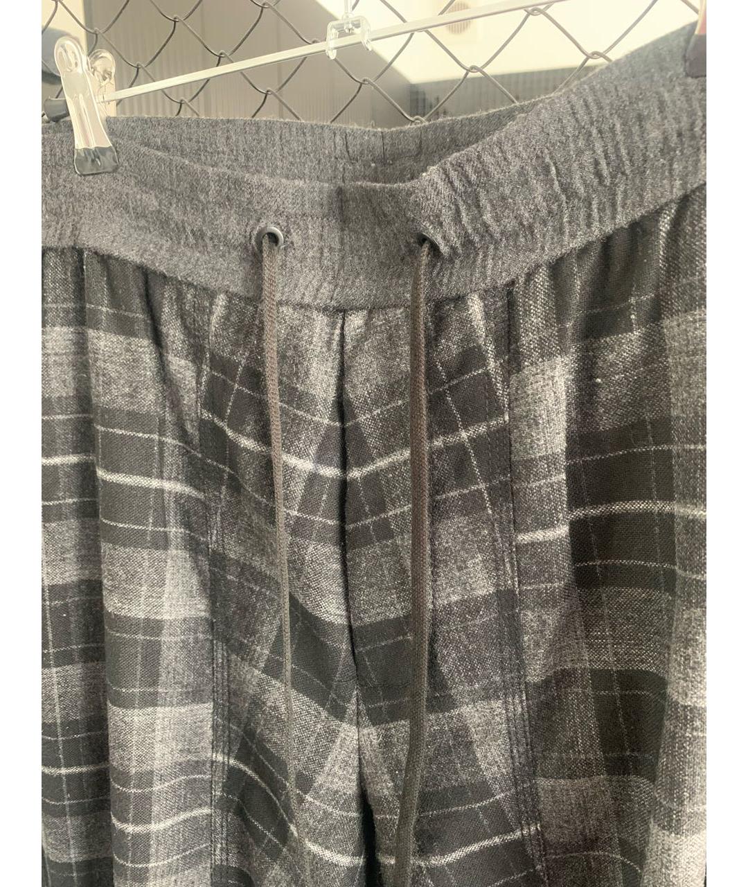 3.1 PHILLIP LIM Хаки шерстяные повседневные брюки, фото 3