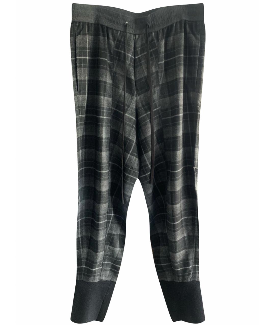 3.1 PHILLIP LIM Хаки шерстяные повседневные брюки, фото 1