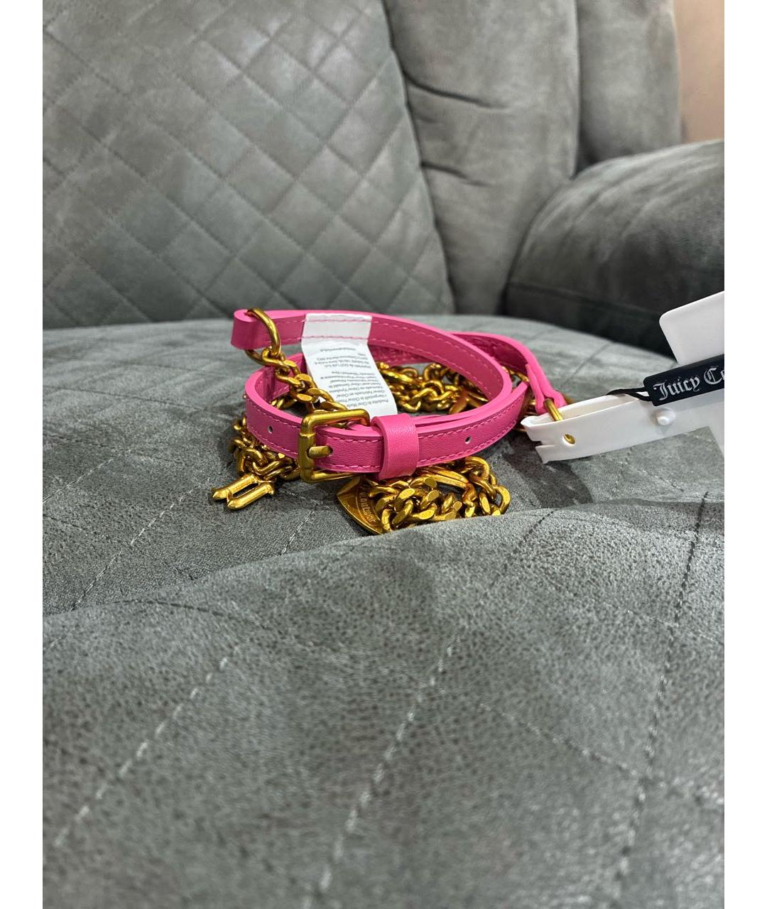 JUICY COUTURE Розовый ремень из искусственной кожи, фото 7