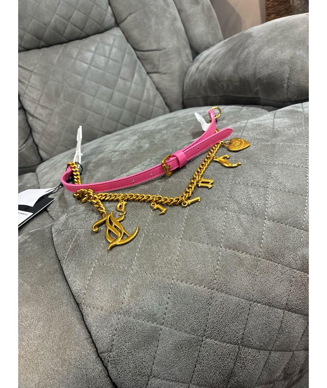 JUICY COUTURE Розовый ремень из искусственной кожи, фото 4