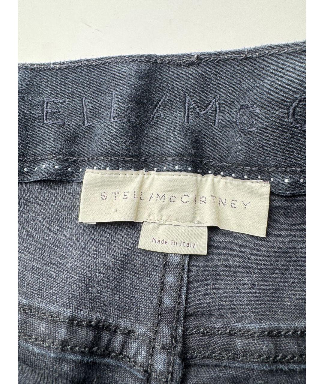 STELLA MCCARTNEY Темно-синие хлопко-полиэстеровые джинсы клеш, фото 3