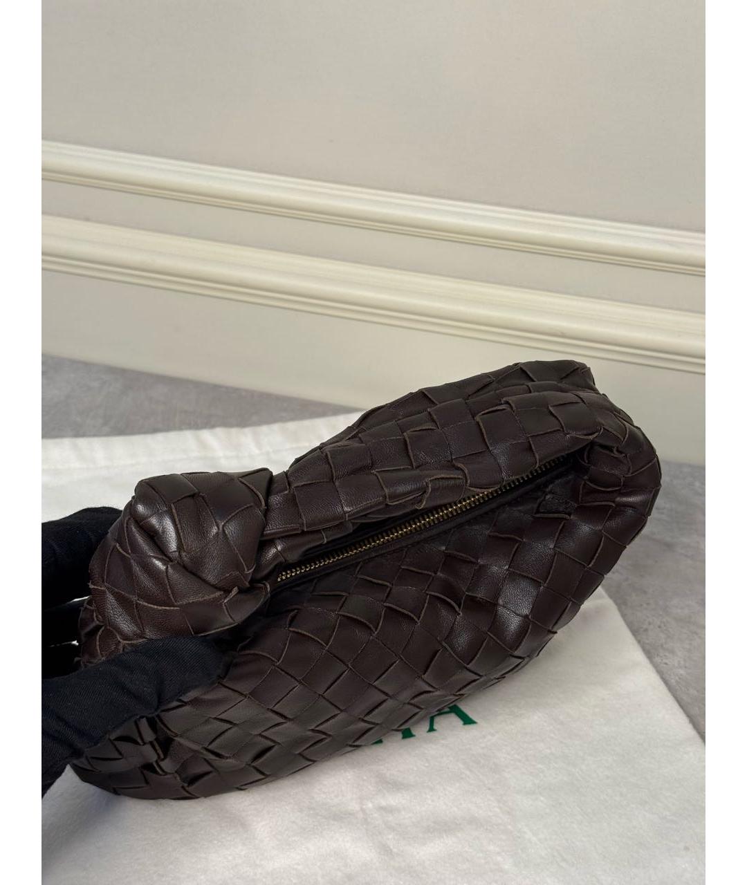BOTTEGA VENETA Коричневая кожаная сумка с короткими ручками, фото 7