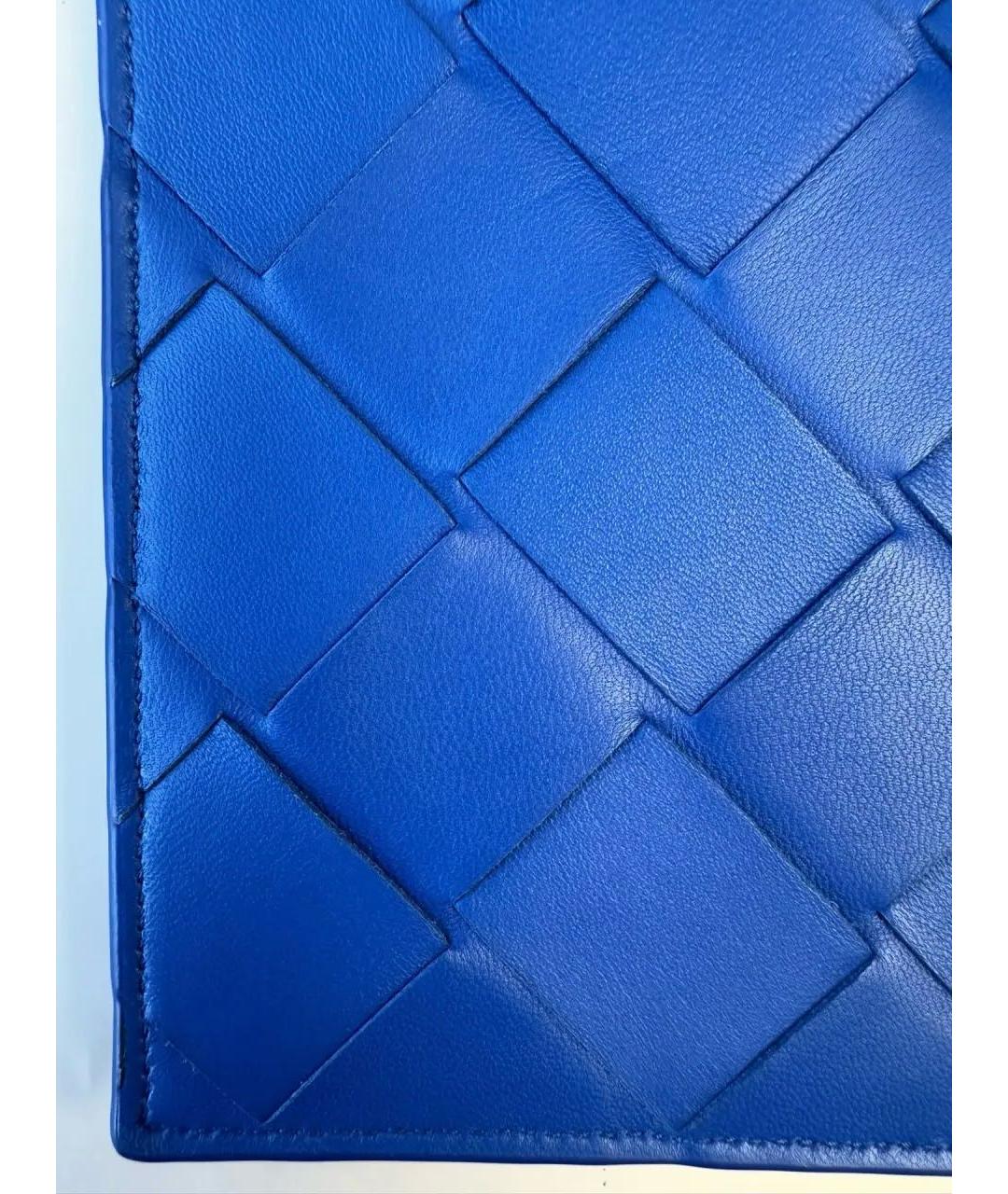BOTTEGA VENETA Синяя кожаная сумка на плечо, фото 6