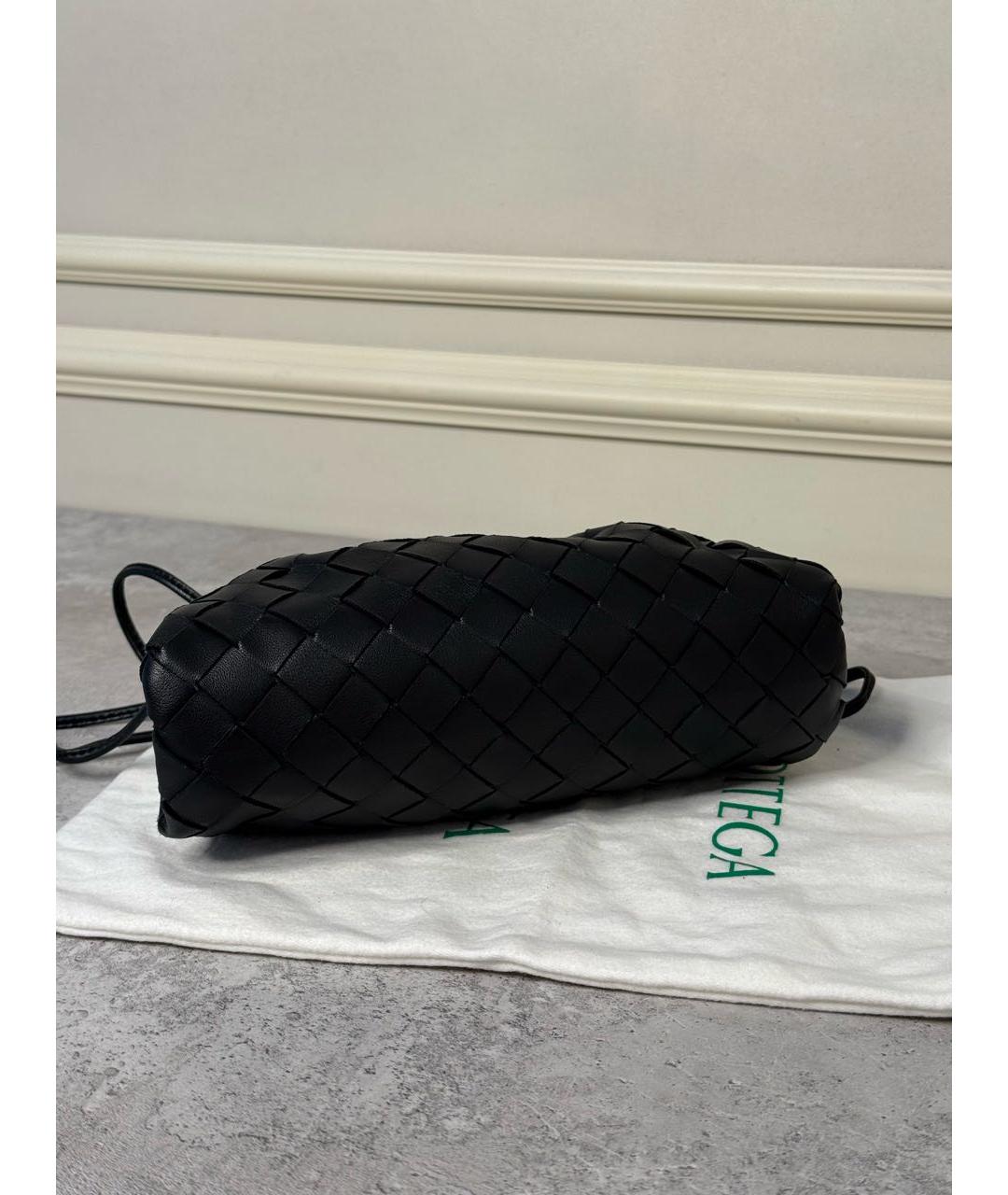 BOTTEGA VENETA Черная кожаная сумка через плечо, фото 8