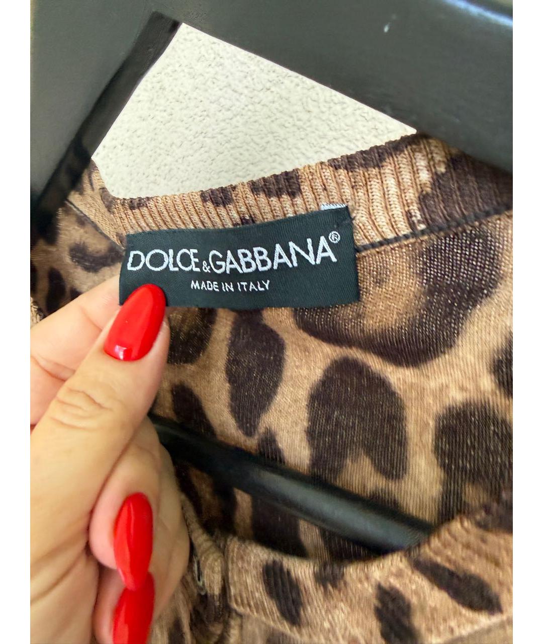 DOLCE&GABBANA Коричневый шерстяной кардиган, фото 5