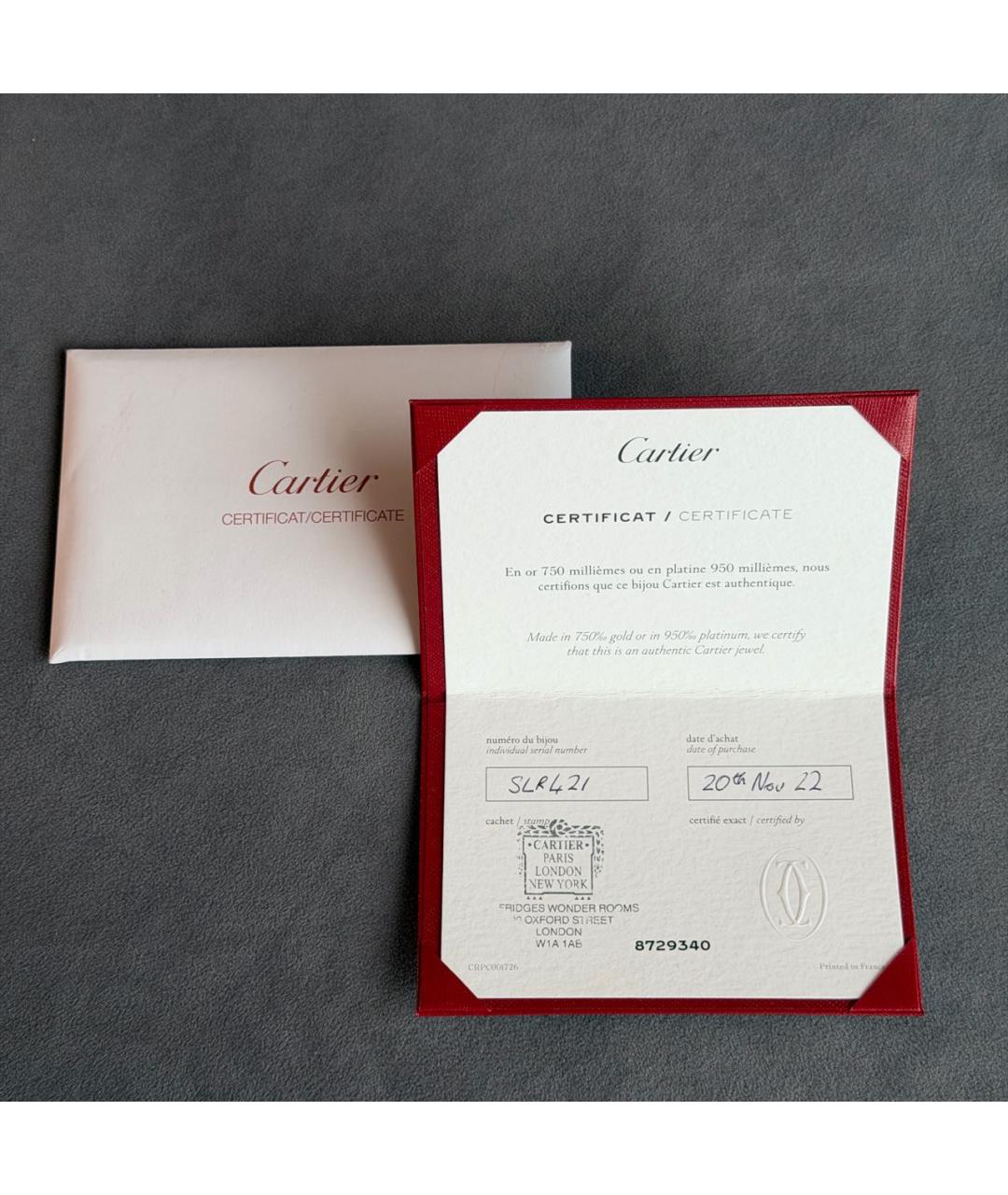 CARTIER Серебряное кольцо из белого золота, фото 4