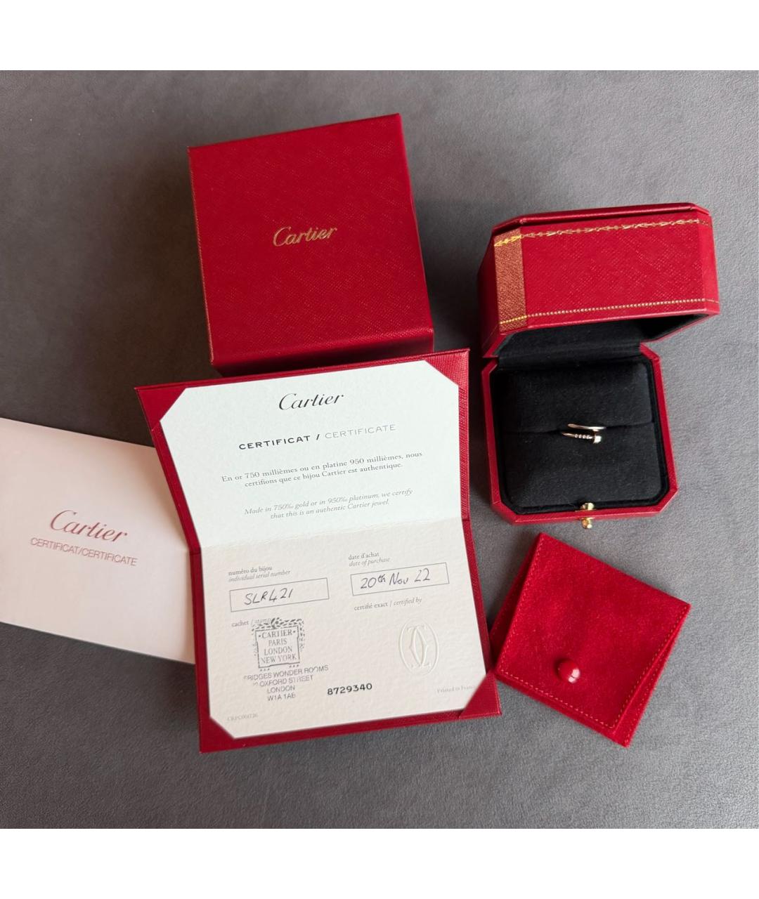 CARTIER Серебряное кольцо из белого золота, фото 2