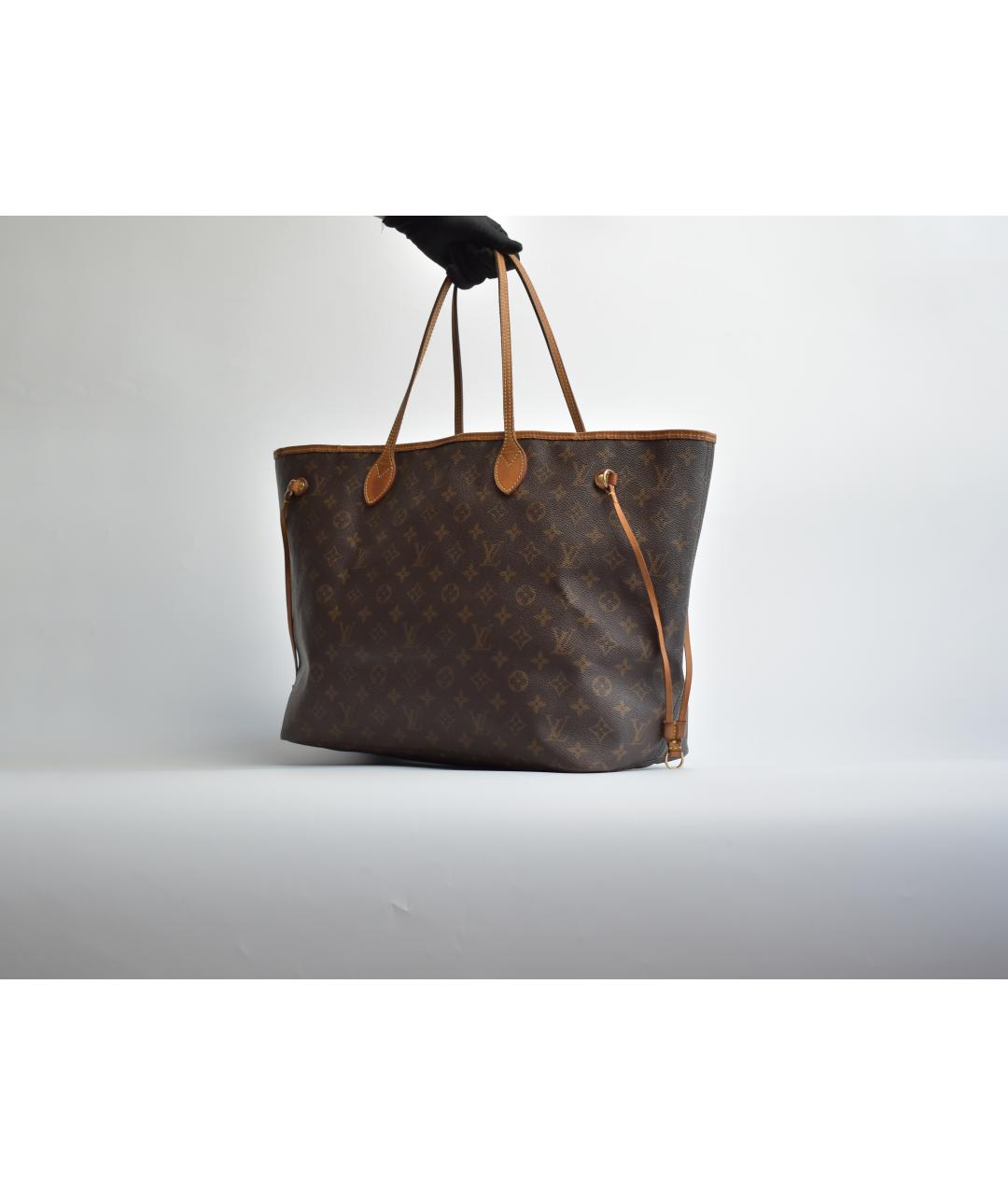 LOUIS VUITTON Коричневая канва сумка тоут, фото 2