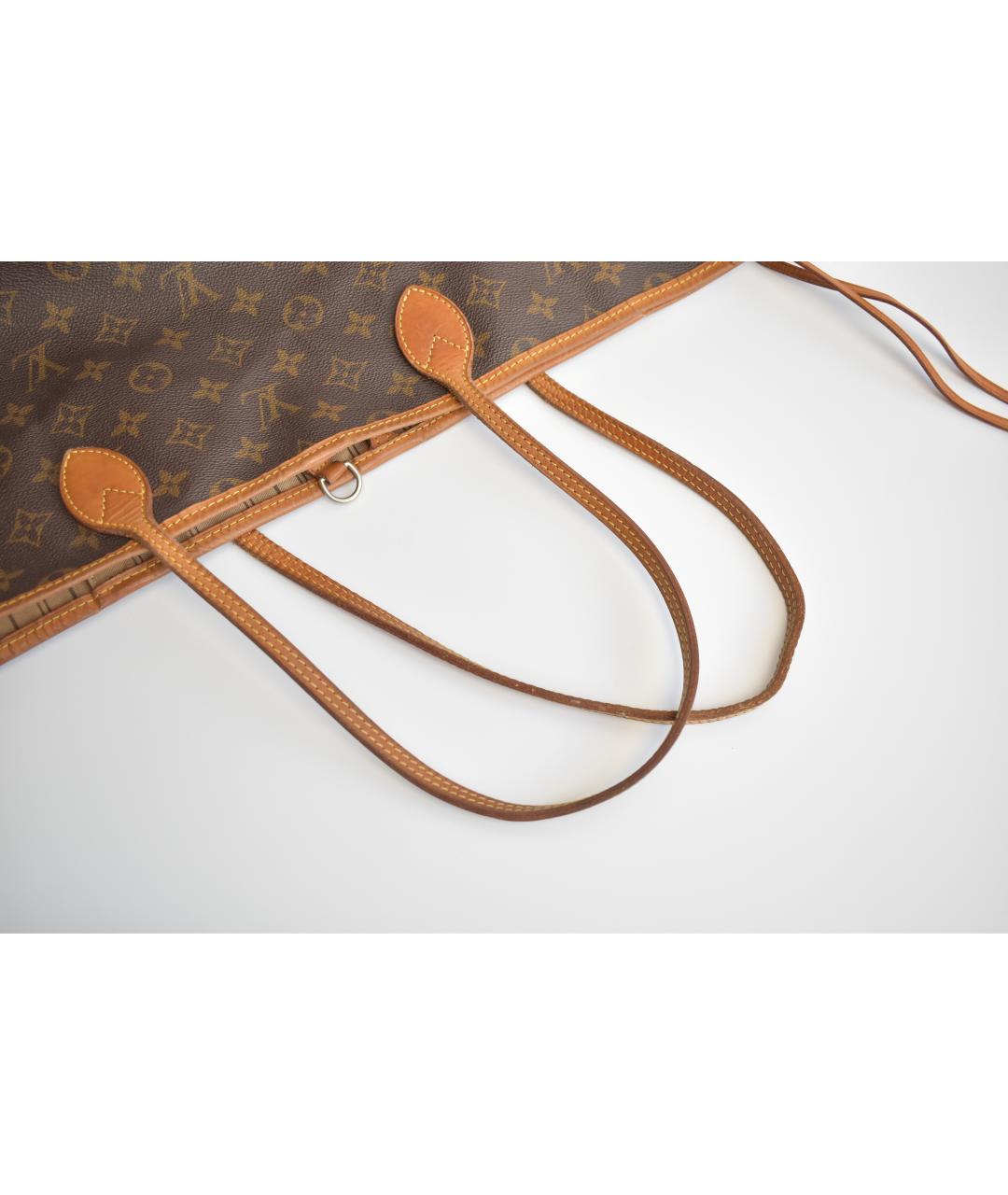 LOUIS VUITTON Коричневая канва сумка тоут, фото 7