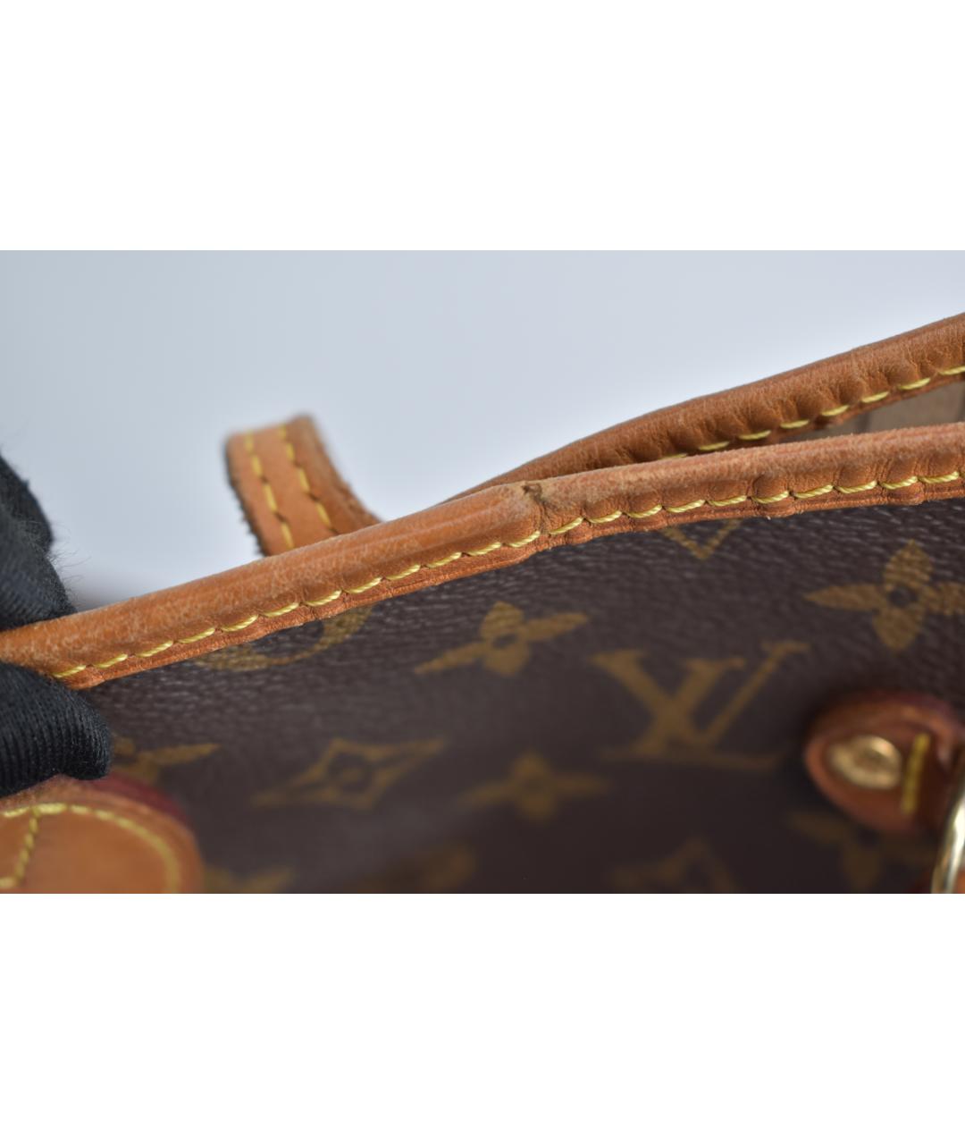 LOUIS VUITTON Коричневая канва сумка тоут, фото 6