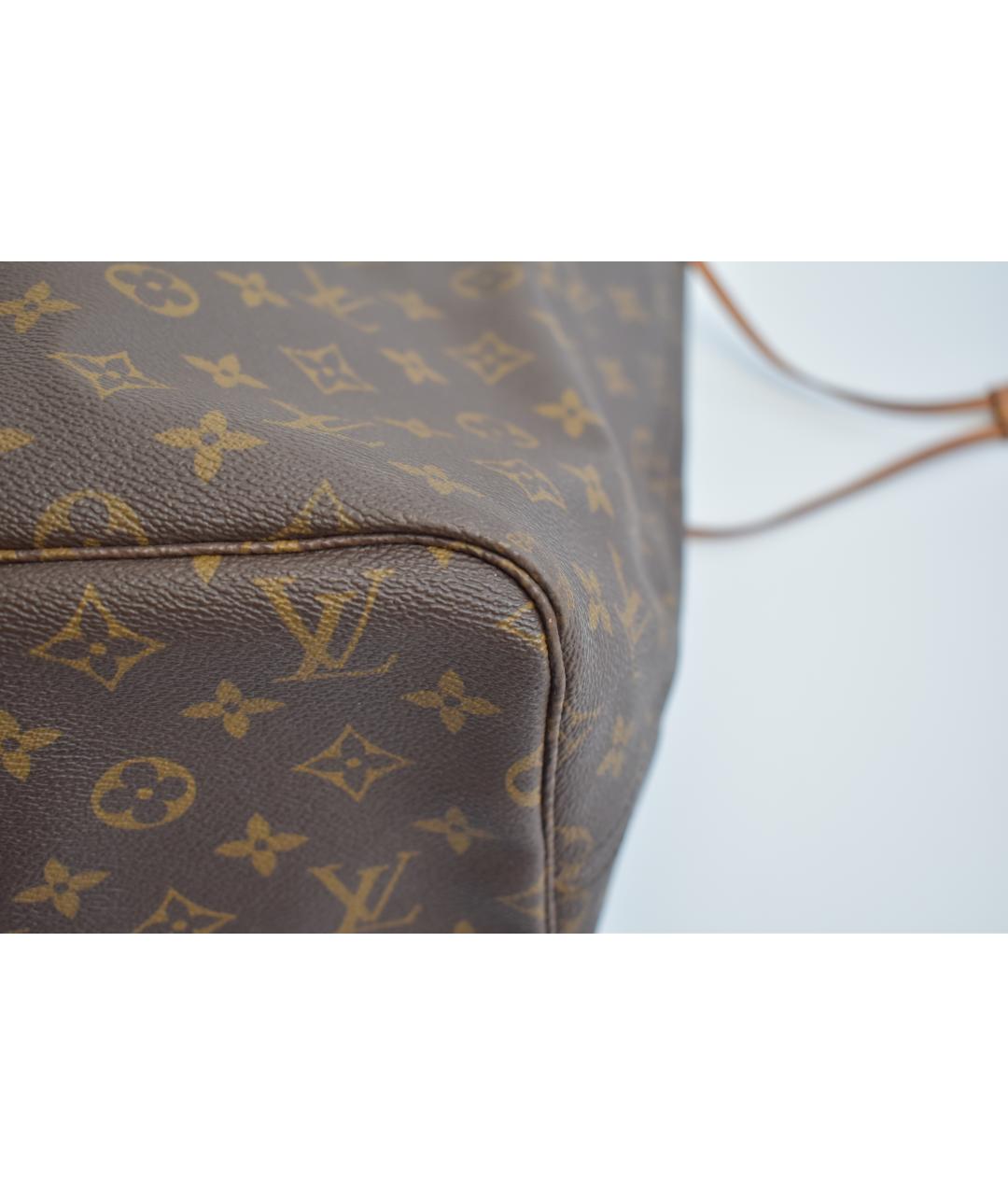 LOUIS VUITTON Коричневая канва сумка тоут, фото 9